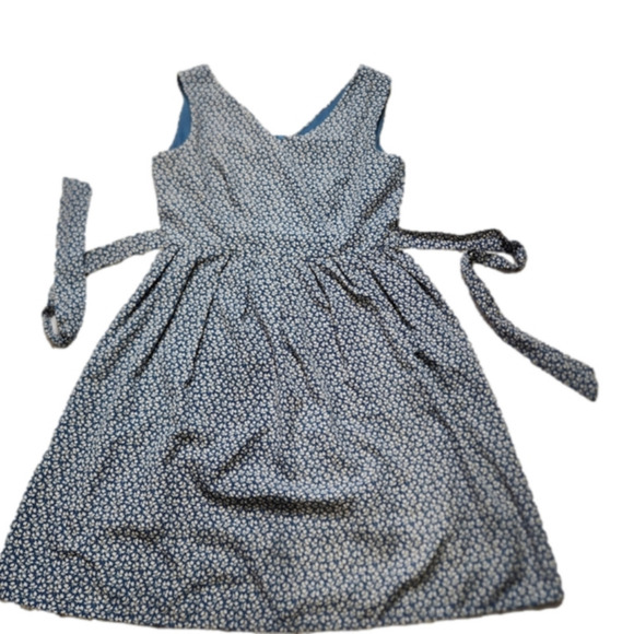 Floral Dress Sleeveless Blue, tan and cream colors Size S SM WARDROBE - Picture 8 of 16